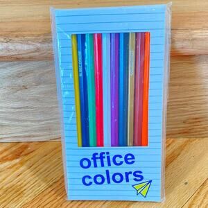 Vtg Office Colors Set Of 12 Color Pencils Stationary NIP/NIB made in USA